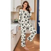 image:imageBestbee Womens Pajama Sets 2 Piece Fall Lounge Outfits Ladies Pj SetsBlack Floral Beige