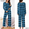 image:imageBestbee Womens Pajama Sets 2 Piece Fall Lounge Outfits Ladies Pj SetsBlue Plaid