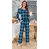 image:imageBestbee Womens Pajama Sets 2 Piece Fall Lounge Outfits Ladies Pj SetsBlue Plaid