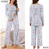 image:imageBestbee Womens Pajama Sets 2 Piece Fall Lounge Outfits Ladies Pj SetsColorful Polka Dotgrey