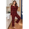 image:imageBestbee Womens Pajama Sets 2 Piece Fall Lounge Outfits Ladies Pj SetsRed Plaid