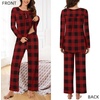 image:imageBestbee Womens Pajama Sets 2 Piece Fall Lounge Outfits Ladies Pj SetsRed Plaid