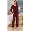 image:imageBestbee Womens Pajama Sets 2 Piece Fall Lounge Outfits Ladies Pj SetsRed Plaid