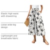image:imageBestbee Capri Pants for Women Wide Leg Gaucho Capris Teacher Summer OutfitCapri Black Floralwhite