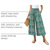 image:imageBestbee Capri Pants for Women Wide Leg Gaucho Capris Teacher Summer OutfitCapri Bluekhaki Floral