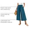image:imageBestbee Capri Pants for Women Wide Leg Gaucho Capris Teacher Summer OutfitCapri Grayish Blue