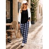 image:imageBestbee Womens Pajama Sets 2 Piece Fall Lounge Outfits Ladies Pj SetsBlackBlueblwh Plaid
