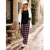 image:imageBestbee Womens Pajama Sets 2 Piece Fall Lounge Outfits Ladies Pj SetsBlackRedblue Plaid