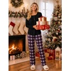image:imageBestbee Womens Pajama Sets 2 Piece Fall Lounge Outfits Ladies Pj SetsBlackRedblue Plaid