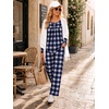 image:imageBestbee Womens Pajama Sets 2 Piece Fall Lounge Outfits Ladies Pj SetsBlueblwh Plaid