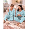 image:imageBestbee Womens Pajama Sets 2 Piece Fall Lounge Outfits Ladies Pj SetsColorful Butterflyblue