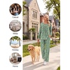 image:imageBestbee Womens Pajama Sets 2 Piece Fall Lounge Outfits Ladies Pj SetsGreen Flowers