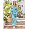 image:imageBestbee Womens Pajama Sets 2 Piece Fall Lounge Outfits Ladies Pj SetsMint Blue