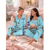 image:imageBestbee Womens Pajama Sets 2 Piece Fall Lounge Outfits Ladies Pj SetsMint Blue