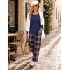 image:imageBestbee Womens Pajama Sets 2 Piece Fall Lounge Outfits Ladies Pj SetsNavyBrownblue Plaid