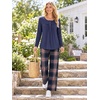 image:imageBestbee Womens Pajama Sets 2 Piece Fall Lounge Outfits Ladies Pj SetsNavyBrownblue Plaid