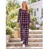 image:imageBestbee Womens Pajama Sets 2 Piece Fall Lounge Outfits Ladies Pj SetsRedblue Plaid