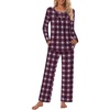 image:imageBestbee Womens Pajama Sets 2 Piece Fall Lounge Outfits Ladies Pj SetsRedblue Plaid
